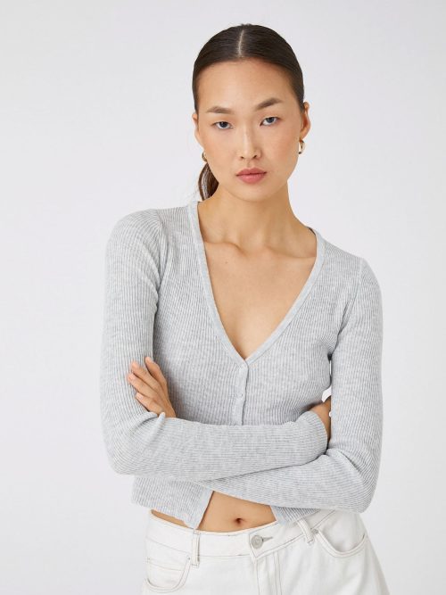 Knitwear Cardigan Slim Fit with Snap Fastener